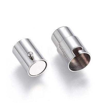 Tarnish Resistant 304 Stainless Steel Locking Tube Magnetic Clasps STAS-D159-30-1