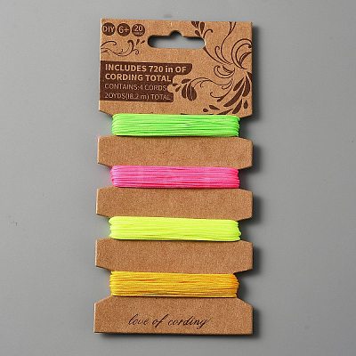 4 Colors Nylon Braided Cord OCOR-WH0077-38B-1