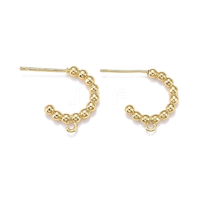 Brass Stud Earring Findings EJEW-K083-28G-1
