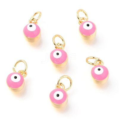 Brass Enamel Pendants KK-Y001-02A-02G-1