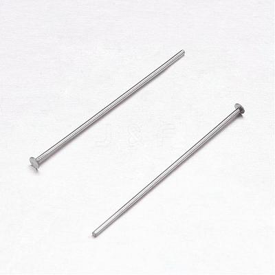 Tarnish Resistant 304 Stainless Steel Flat Head Pins STAS-F117-58P-1.7x30-1