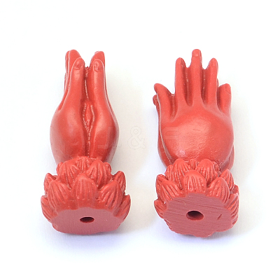 Palm Cinnabar Beads X-CARL-Q003-26-1