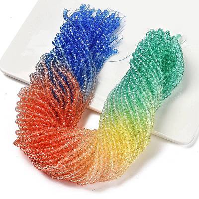 Transparent Painted Glass Beads Strands DGLA-A034-T4mm-A02-1