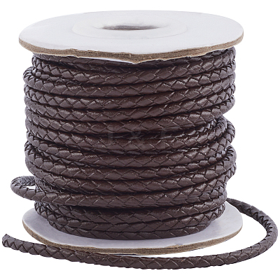 1 Roll Round Braided Cowhide Cords WL-SC0001-01B-1