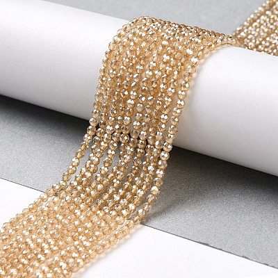 Transparent Electroplate Glass Beads Strands LS-GLAA-H021-01A-PL01-1