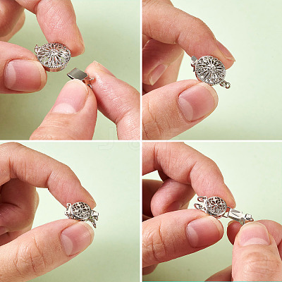 28Pcs 6 Style Brass Box Clasps FIND-TA0001-53-1