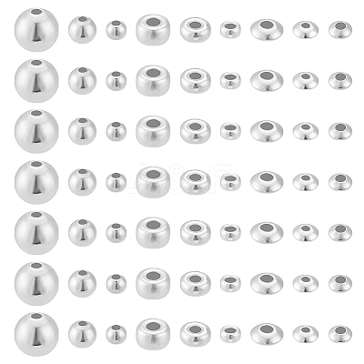 60Pcs 9 Styles 925 Sterling Silver Beads STER-PH0003-29-1