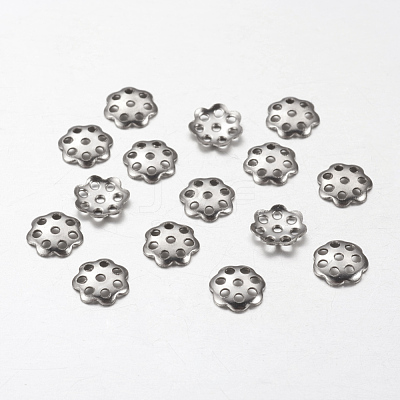 Tarnish Resistant 304 Stainless Steel Bead Caps X-STAS-I009-03-1