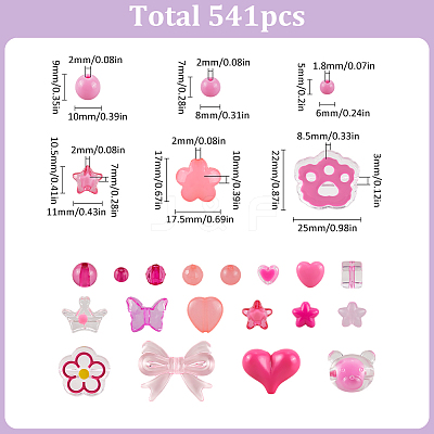 Opaque & Transparent Acrylic Beads Kits MACR-SP0001-48D-1