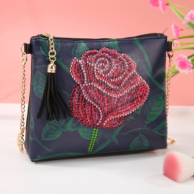 DIY Zipper Crossbody Bag Diamond Painting Kits DIAM-PW0001-100M-1
