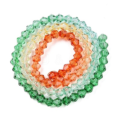 Gradient Color Baking Paint Glass Bead Strands DGLA-A039-T2mm-A013-1