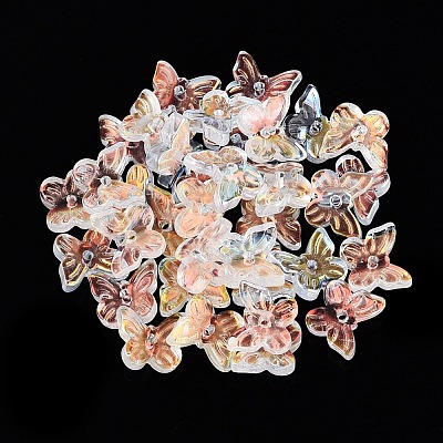 Electroplate Transparent Glass Beads EGLA-N057-03-1