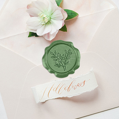 50Pcs Adhesive Wax Seal Stickers DIY-CA0006-13C-1