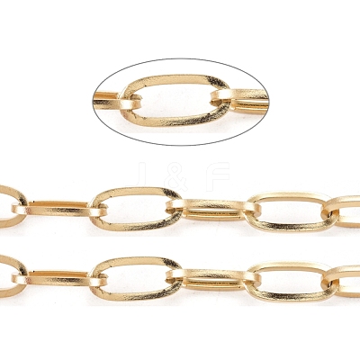 Ion Plating(IP) 304 Stainless Steel Paperclip Chains CHS-F009-02B-G-1
