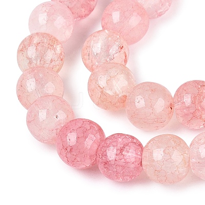 Baking Paint Crackle Glass Beads Strands GLAA-Q106-03A-22-1