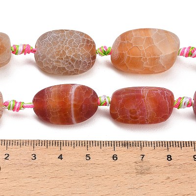 Natural Weathered Agate Beads Strands G-A321-P02-02-1
