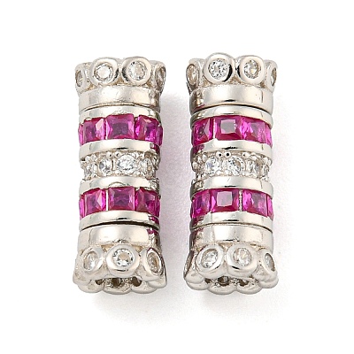 925 Sterling Silver with Rhinestone Screw Clasps STER-B005-41B-P-1
