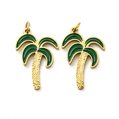 304 Stainless Steel Enamel Pendants STAS-E550-55G-1
