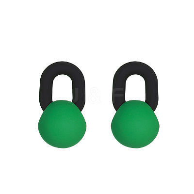 Round Acrylic Stud Earrings WH-WGB5C9B-01-1