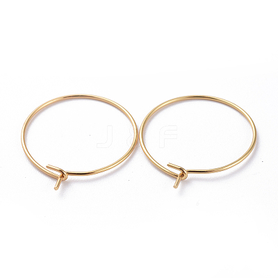 316 Surgical Stainless Steel Hoop Earring Findings LS-X-STAS-J025-01B-G-1