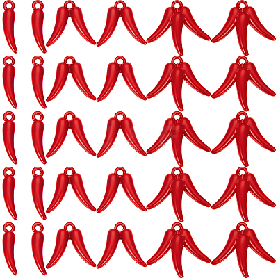 60Pcs 3 Styles Spray Painted Alloy Pendants FIND-SC0009-05-1