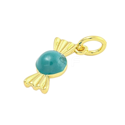 Rack Plating Brass Enamel Pendants KK-U021-04C-G-1