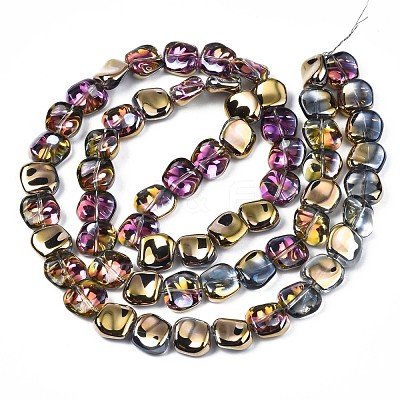 Electroplate Glass Beads Strand EGLA-S188-21-C02-1