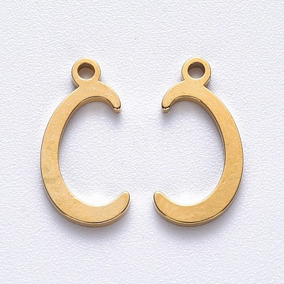PVD Vacuum Plating 201 Stainless Steel Charms STAS-R105-C-G-1
