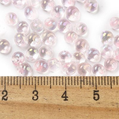 6/0 Inside Colours Fringe Glass Seed Beads SEED-A034-03F-1
