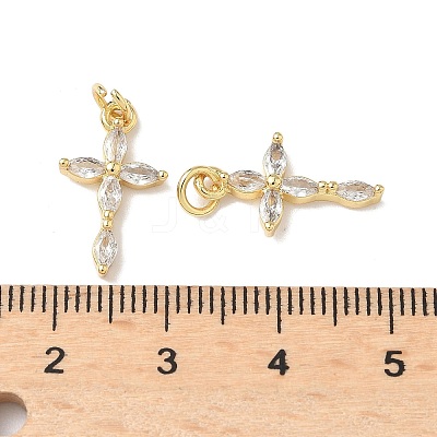 Brass Micro Pave Cubic Zirconia Pendants X1-KK-Q068-49A-G-1