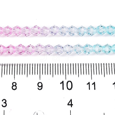 Gradient Color Baking Paint Glass Bead Strands DGLA-A039-T2mm-A05-1