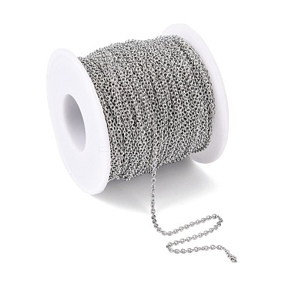 Tarnish Resistant 304 Stainless Steel Cable Chains CHS-R003-0.5mm-1