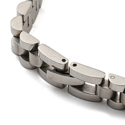 Non-Tarnish 304 Stainless Steel Thick Link Chain Bracelet Hand Polished BJEW-G649-10B-P-1