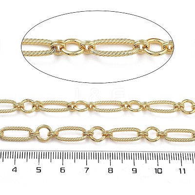 Rack Plating Brass Oval Link Chains CHC-G023-07G-1