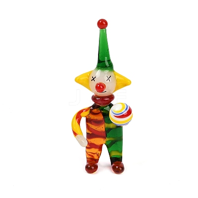 Handmade Lampwork Clown Display Decorations LAMP-Q005-12A-1