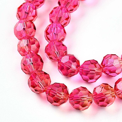 Baking Paint Transparent Glass Beads Strands DGLA-A035-T10mm-A02-1