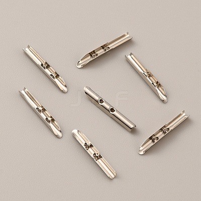 500Pcs Brass Folding Crimp Ends KK-WH0058-08B-P-1