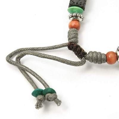 Lava Rock Beads Bracelets BJEW-D263-M-1