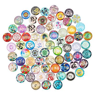 Glass Cabochons GGLA-R040-25mm-03-1