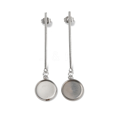 Non-Tarnish 304 Stainless Steel Stud Earring Findings STAS-P328-12P-1