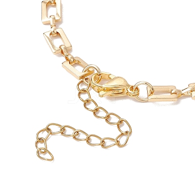 Brass Rectangle Link Chains Bracelet Making AJEW-JB01302-01-1