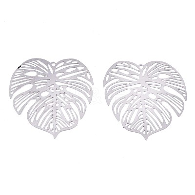 Non-Tarnish 201 Stainless Steel Filigree Pendants X-STAS-R102-21P-1