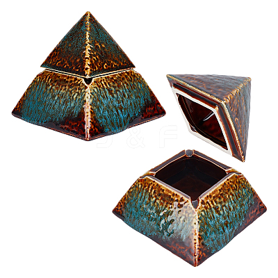 Porcelain Ashtrays with Lid AJEW-WH0307-40-1