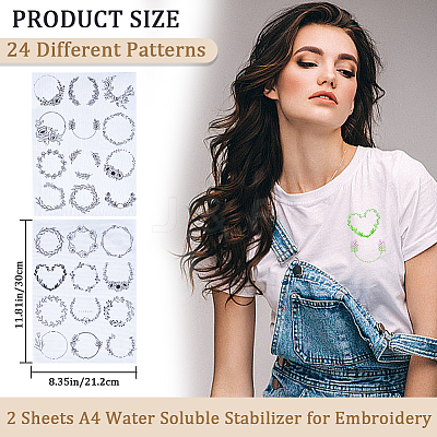 Bohemia Style Water Soluble Fabric DIY-WH0488-17K-1