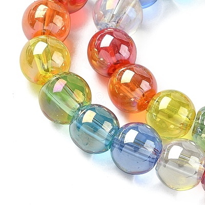 Electroplate & Gradient Color Glass Beads Strands LAMP-M023-03-03-1