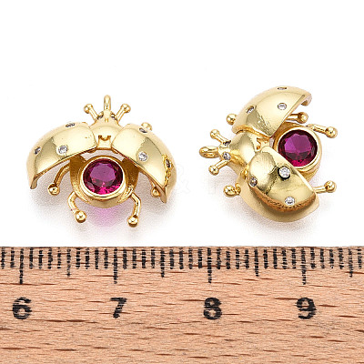 Brass Micro Pave Cubic Zirconia Charms KK-N265-20G-1