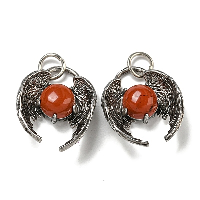 Bat Natural & Synthetic Mixed Gemstone Pendants G-F766-03AS-1