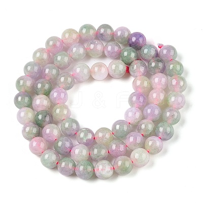 Dyed Natural White Jade Beads Strands G-T138-6mm-210-8-1