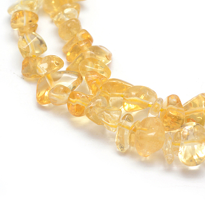 Natural Citrine Beads Strands G-P332-51-1
