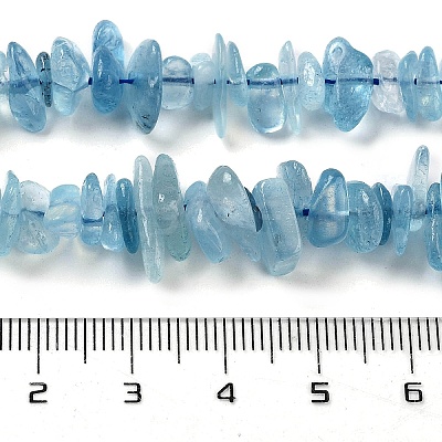 Natural Aquamarine Chip Beads Strands X-G-E271-96-1